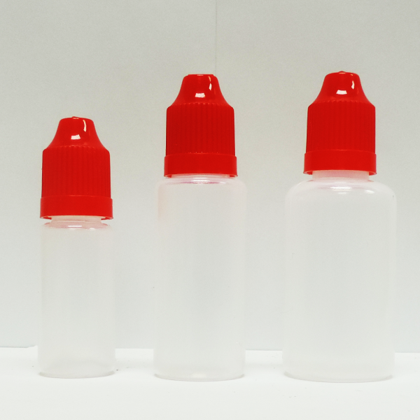 LDPE Plastic Bottles with Child-Proof Cap (250 Pack)